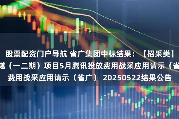股票配资门户导航 省广集团中标结果：【招采类】关于广州区域越秀观樾（一二期）项目5月腾讯投放费用战采应用请示（省广） 20250522结果公告